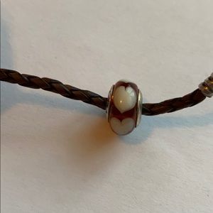 Pandora glass heart charm